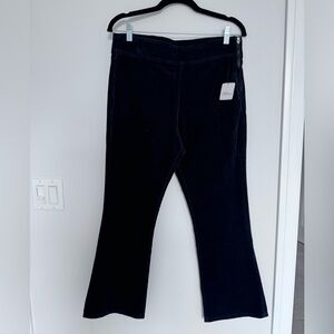 In My Feelings Velvet Crop Slim Flare Pants - M